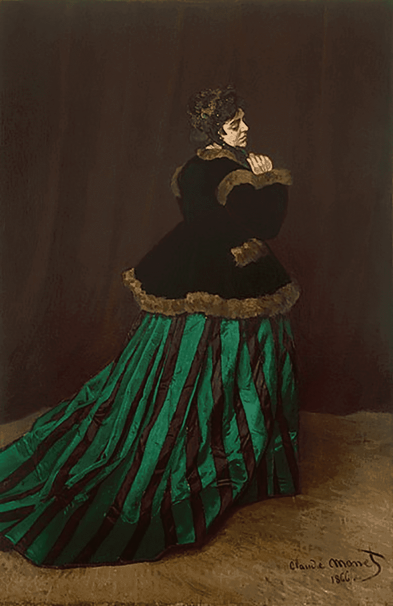 The Woman in a Green Dress (1866)