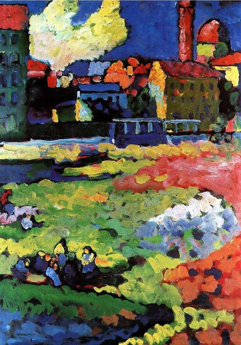 Muinchh-Schwabing with the Church of Sr. Ursula by Wassily Kandinsky