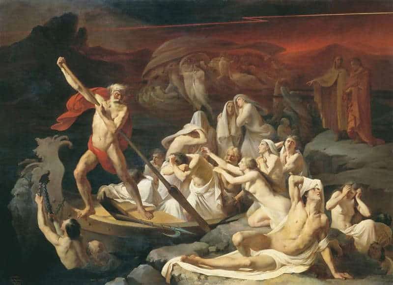 Charon carries souls across the river Styx by Alexander Litovchenko, 1860