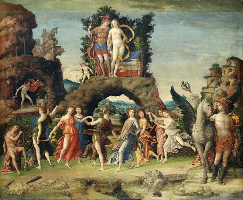 Parnassus by Andrea Mantegna, 1496-97. Musée du Louvre, Paris.