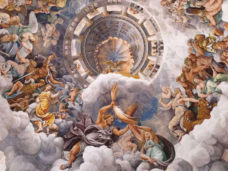 Assembly of God Around Jupiter's Throne, Sala de Giganti, 1532-34