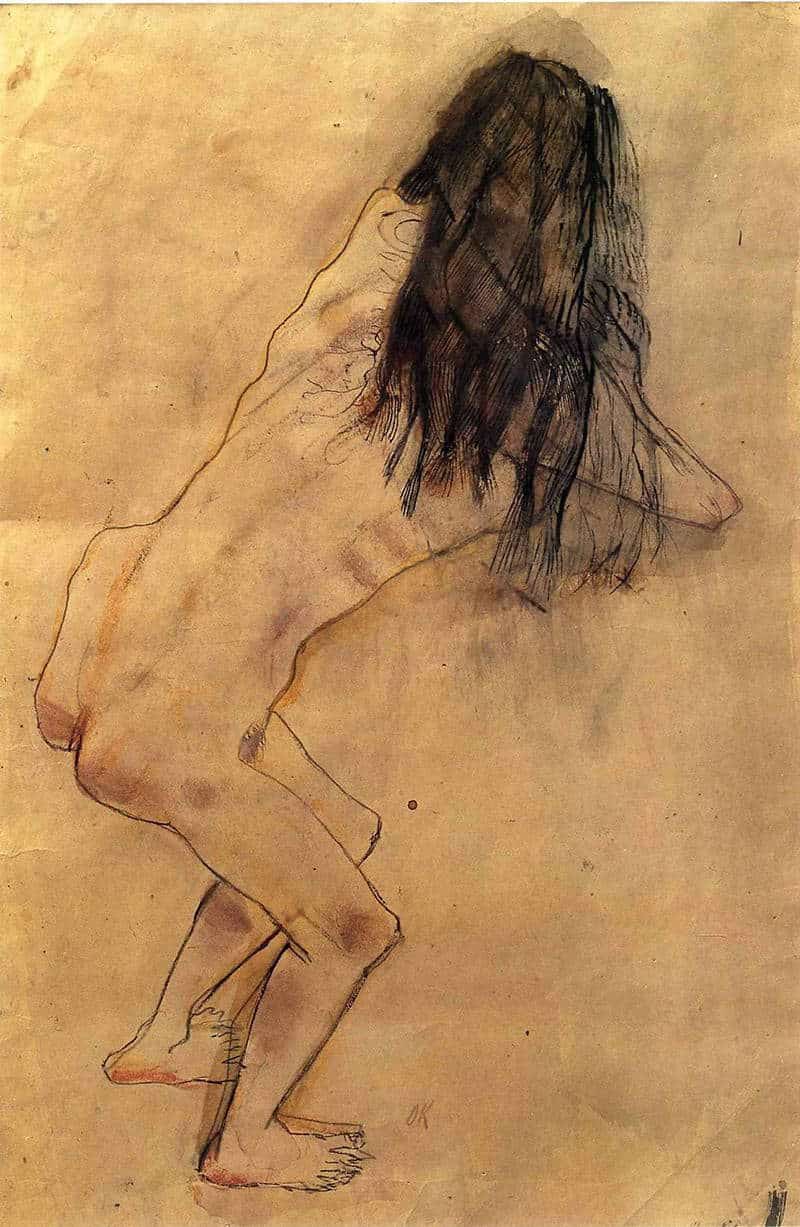 “Nude with Back Turned”, 1907, drawing