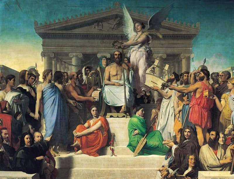 The Apotheosis of Homer, 1827 - Jean Auguste Dominique IngresApotheosis of Homer, 1827, via Wikiart