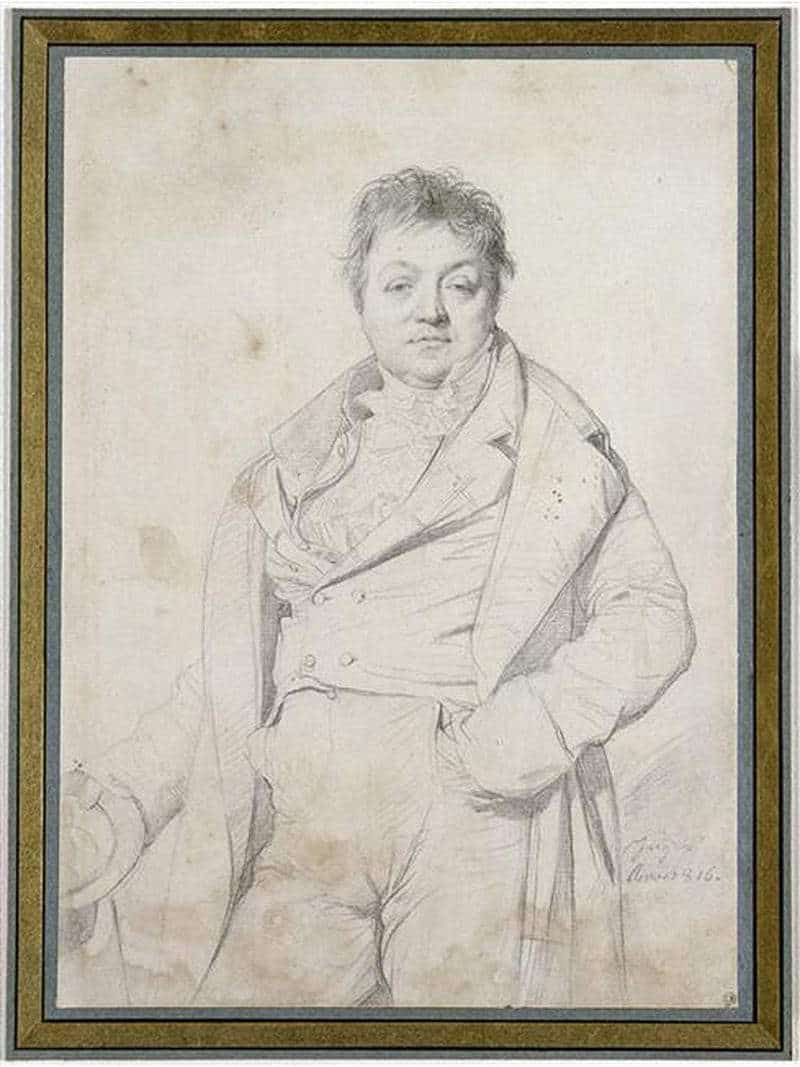 Portrait of the painter Charles Thevenin, director of the Academy of France in Rome, 1816, via Wikiart