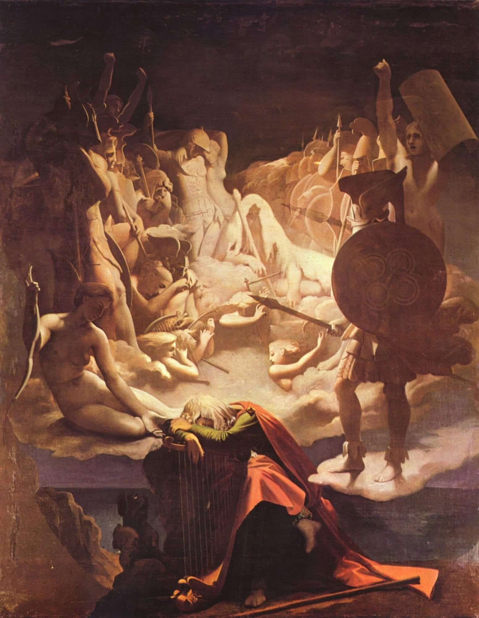 The Dream of Ossian, 1813, via Wikiart