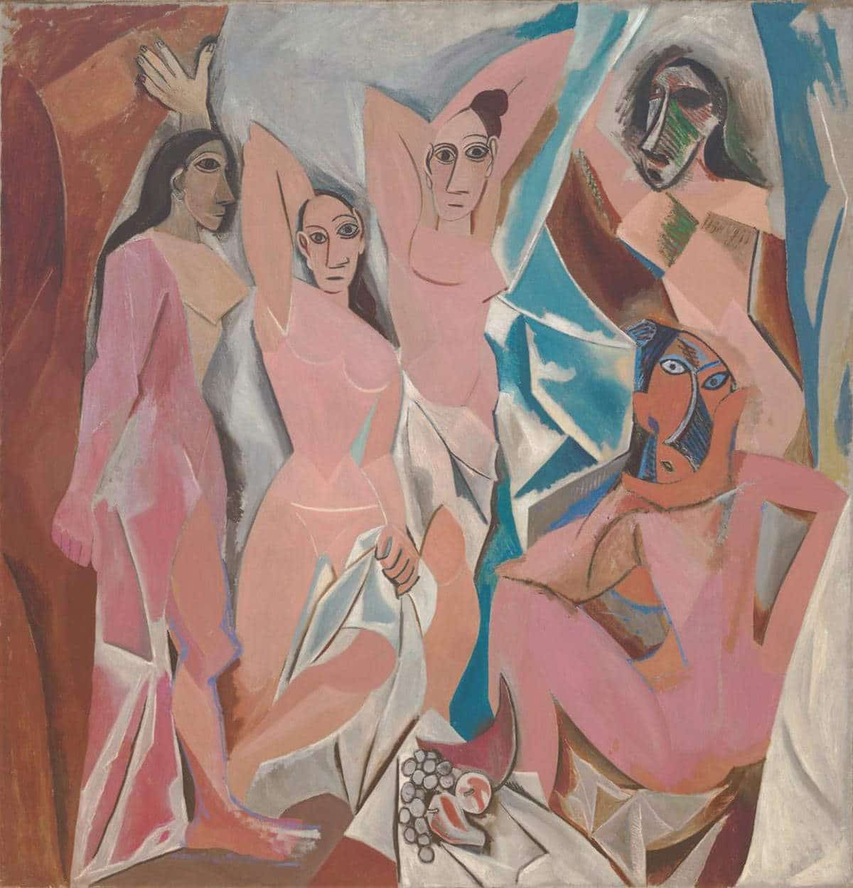 Les Demoiselles d'Avignon, Pablo Picasso, 1907, via MoMa