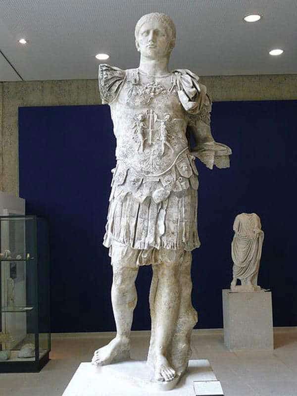 Statue of Emperor Domitian in Vaison-la-Romaine, France - Domitian was murdered in a plot made by a group of high-ranking Senators