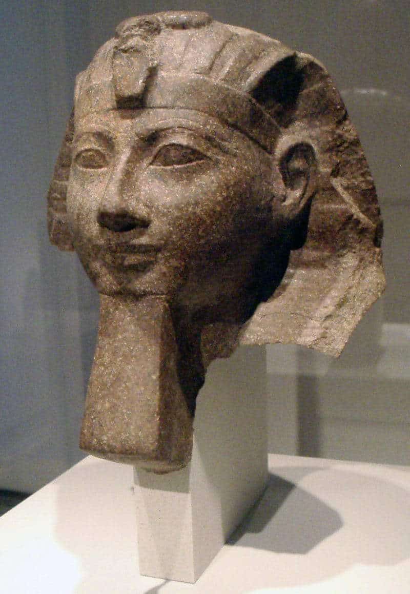 Hatshepsut with a beard, via Wikimedia