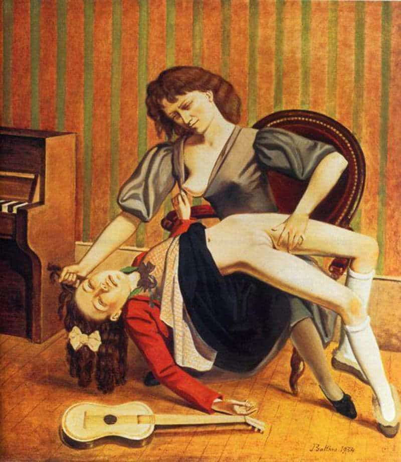 The Guitar Lesson, Balthus, 1934, via Steemit