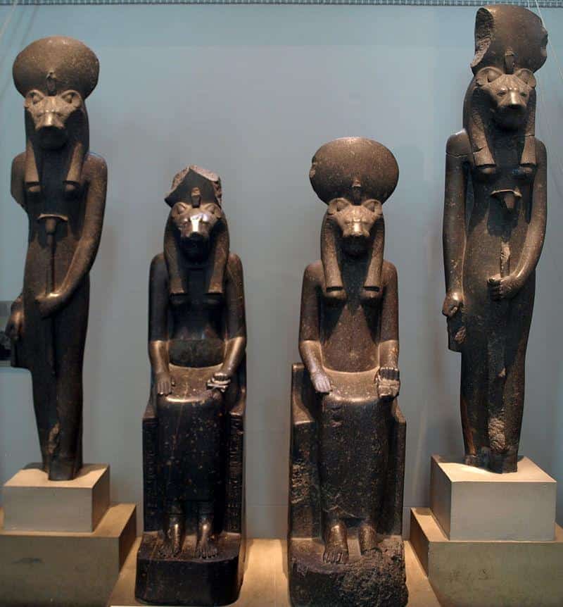 Statues of Sekhmet, via Wikipedia