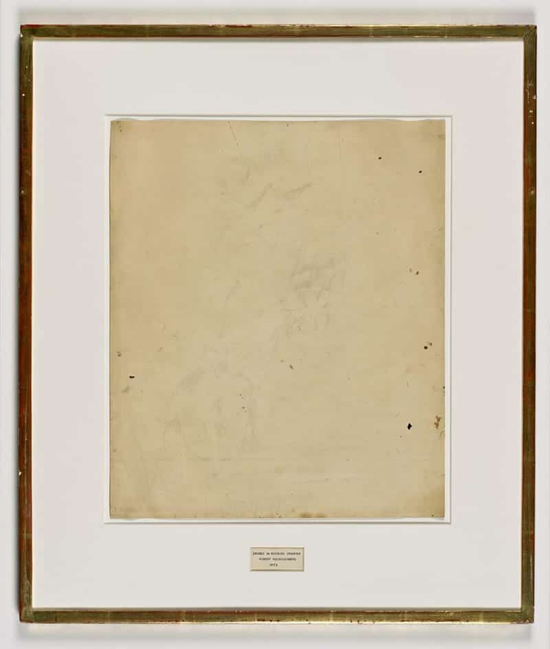 Erased De Kooning, Robert Rauschenberg, 1953, via SFMOMA