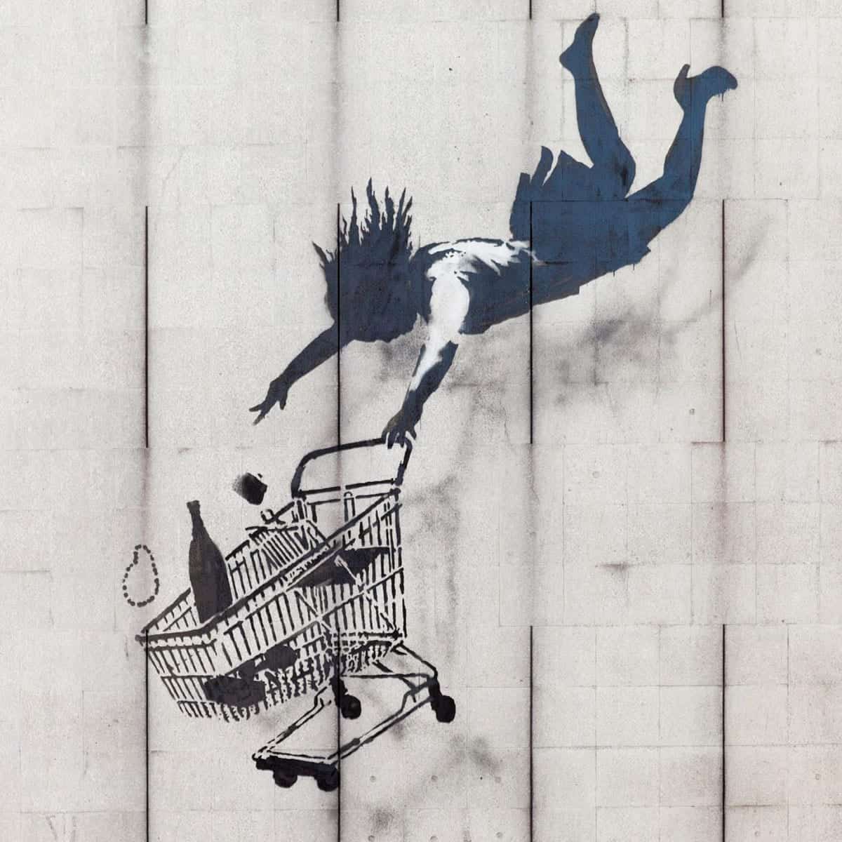 Shop Until You Drop by Banksy, photograph by Quentin, UK