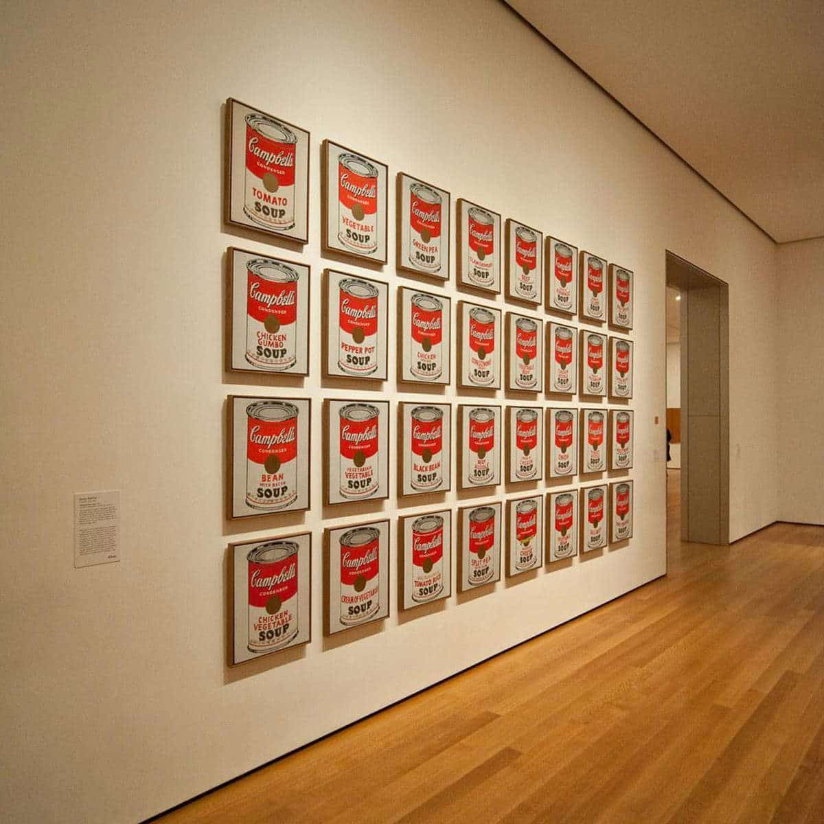 Campbell’s Soup Cans, Andy Warhol, 1962, photograph by Steve Harris