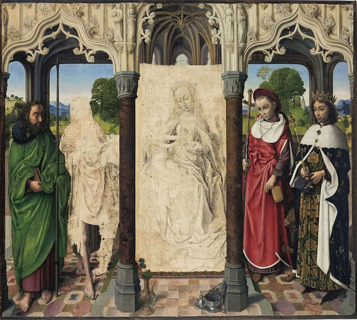 The Virgin and Child with Saints Thomas, John the Baptist, Jerome and Louis, undated, via Christie’s