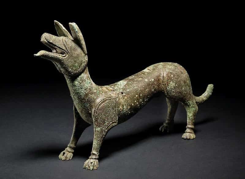 Bronze Nodens dog figurine