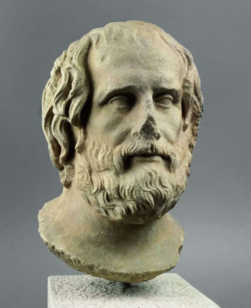 Bust of Euripides, 1st century AD, Museum of Fine Arts, Budapest