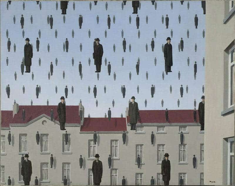 Golconda by René Magritte, 