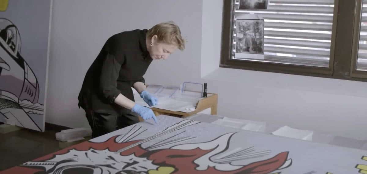 Conservation of Whaam! by Roy Lichtenstein