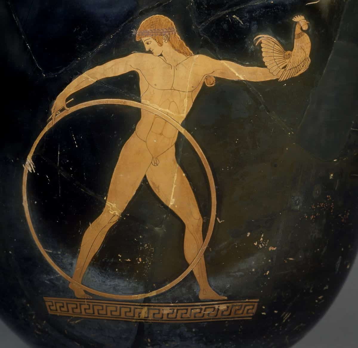 ganymede-hoop-rooster-vase-painting