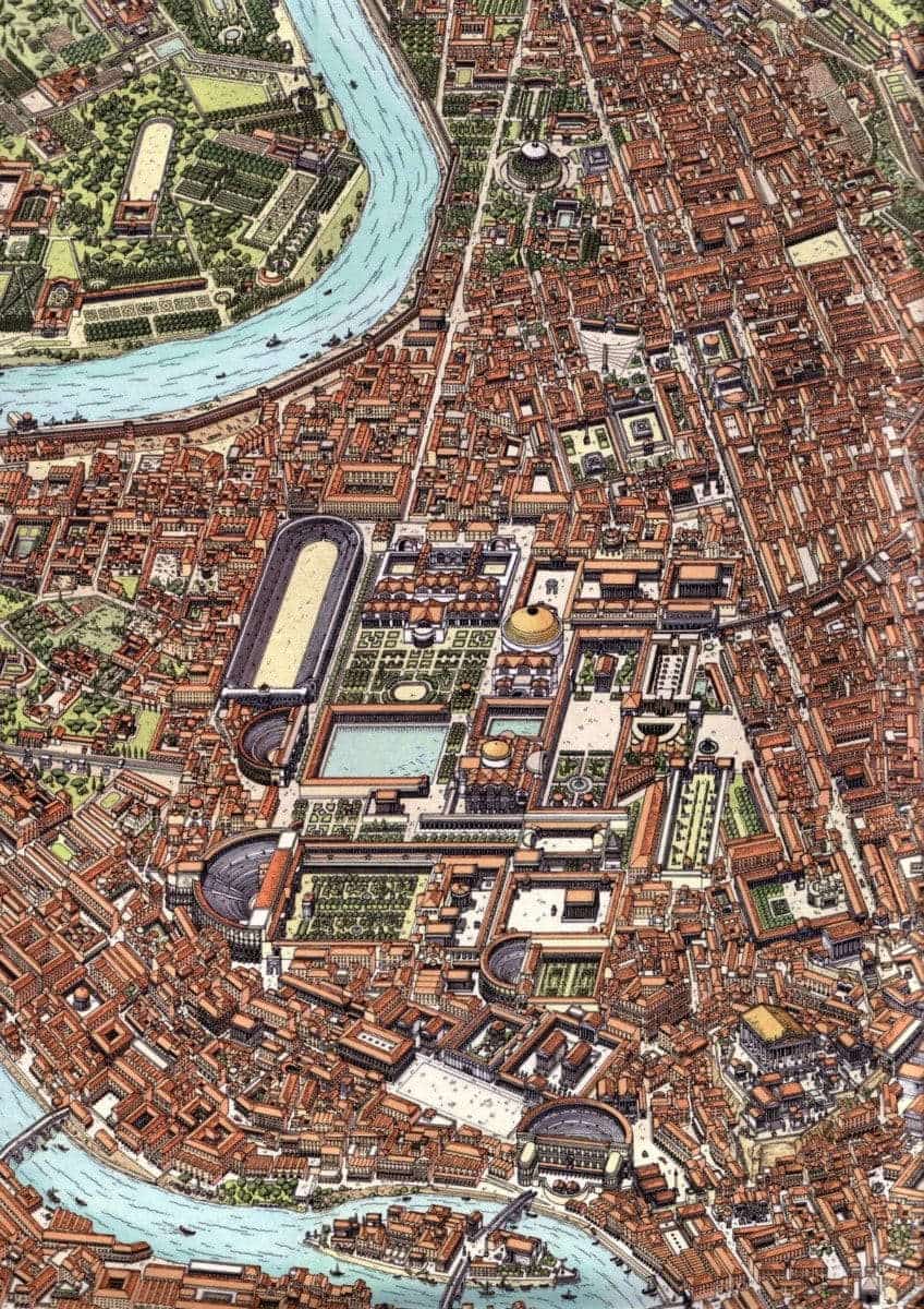 map of rome pantheon