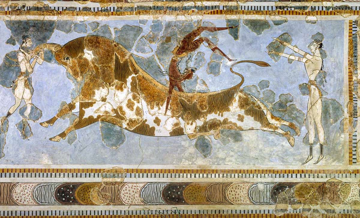 cretan bull leaping fresco