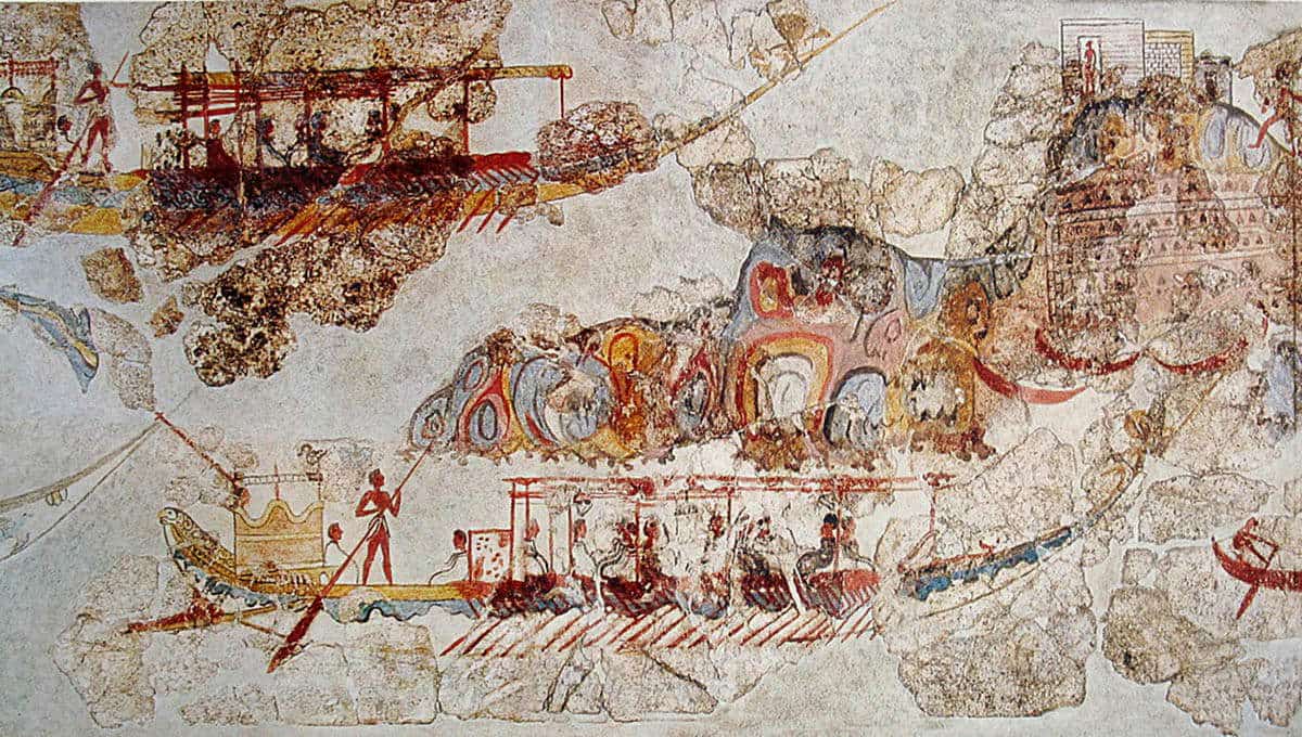 akrotiri ships fresco