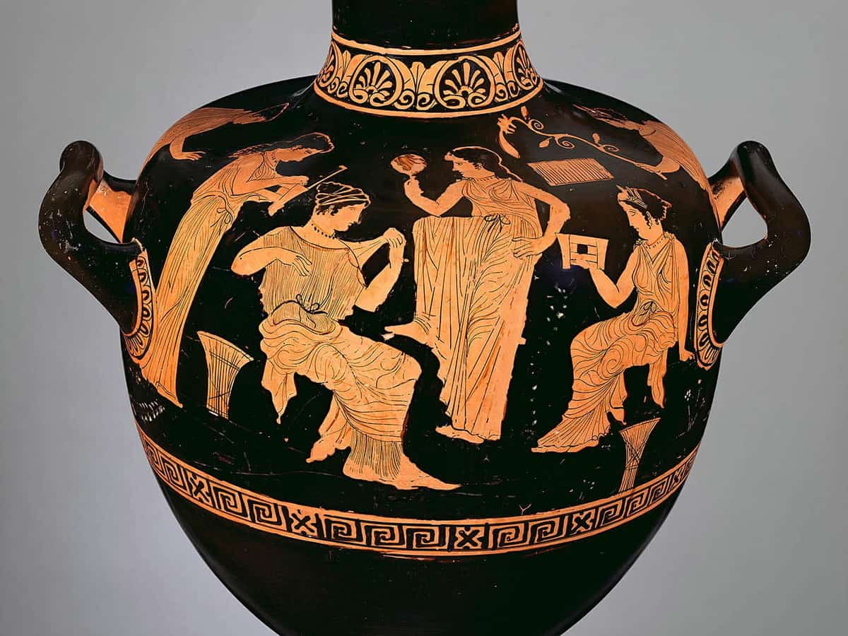 ancient greek women vase painting