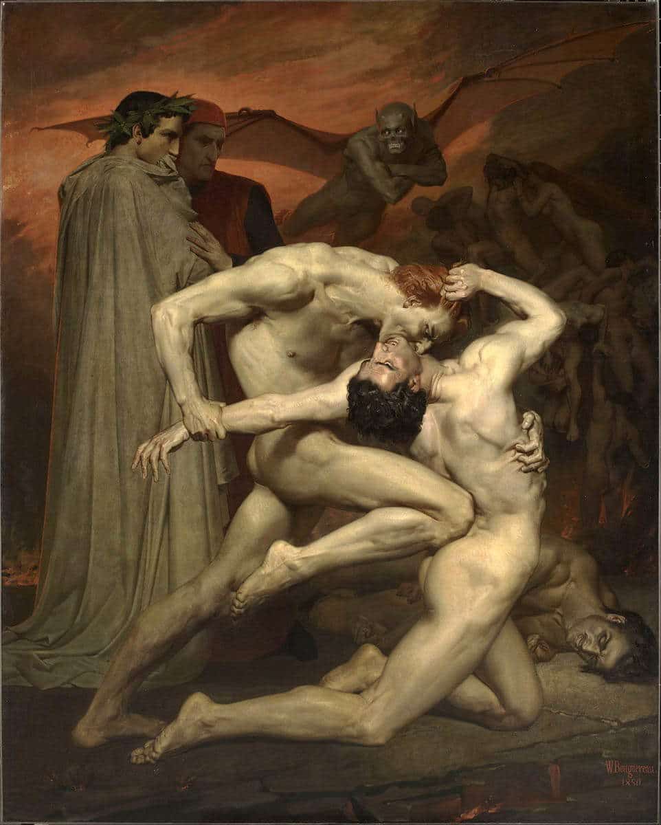 dante virgil hell painting bouguereau