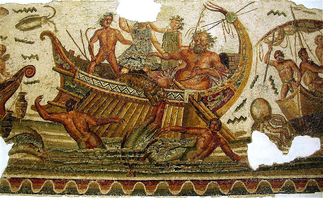 dionysus mediterranean pirates mosaic