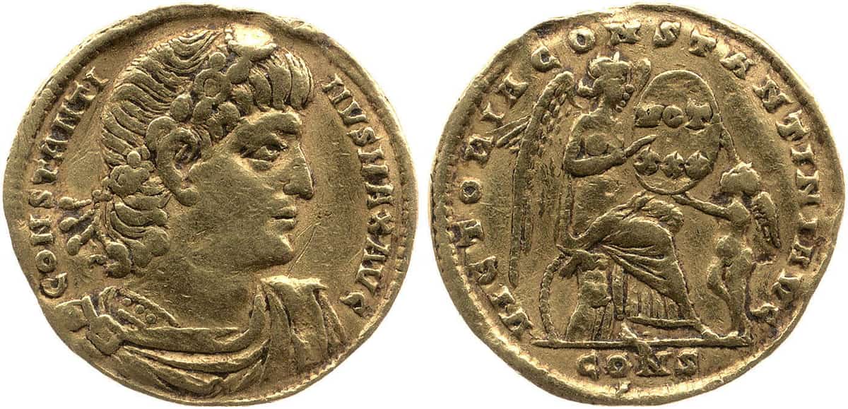 gold coin constantine roman emperors