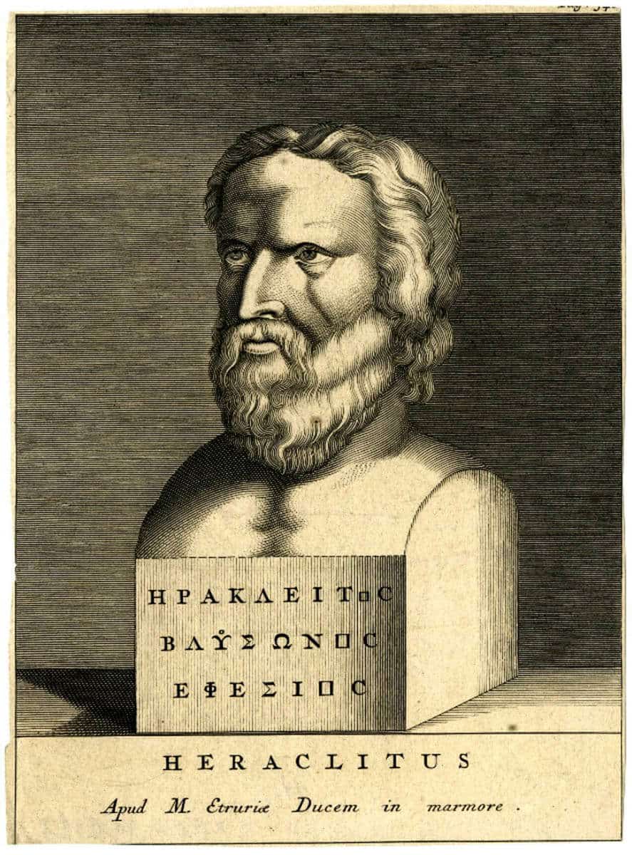 heraclitus bust drawing