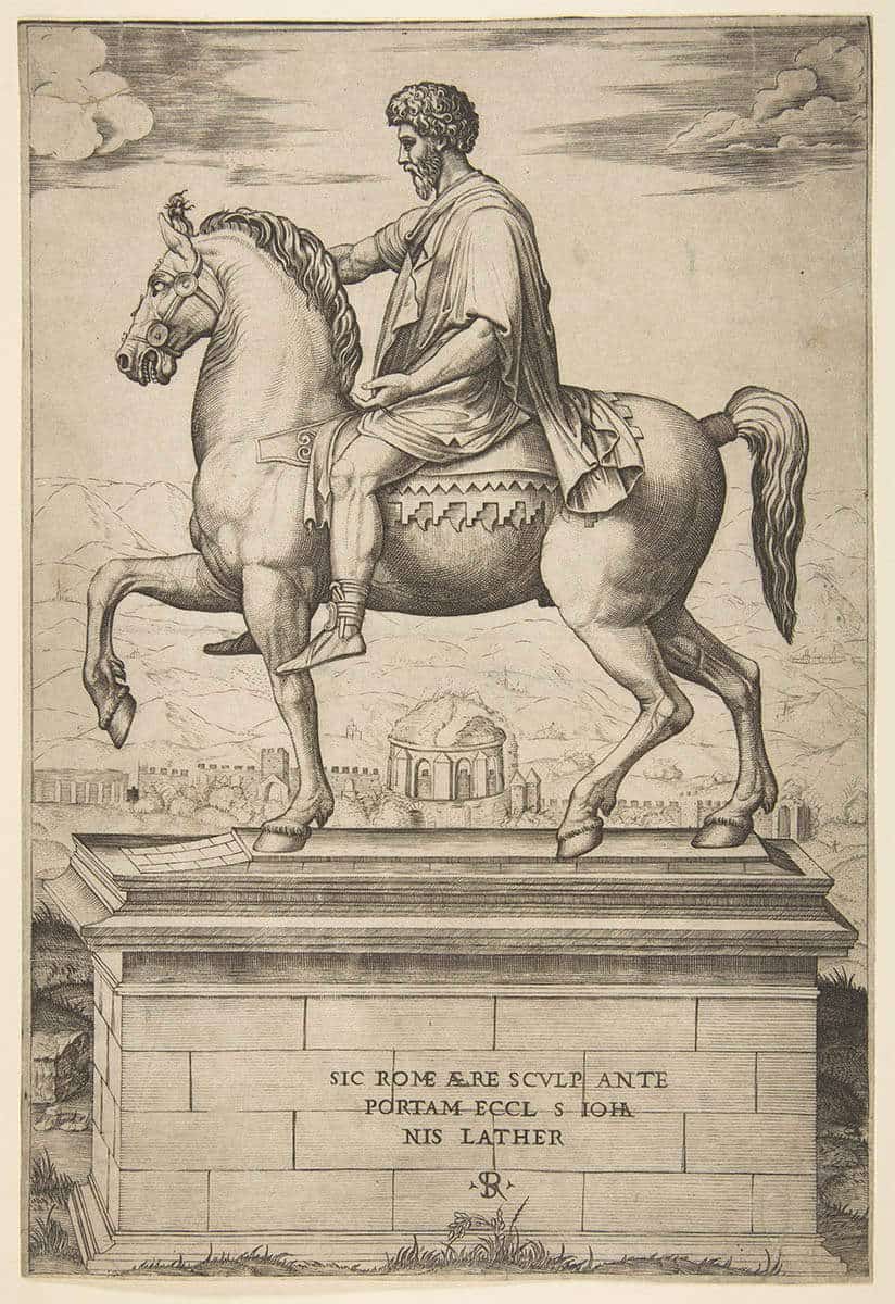 marcus aurelius horse drawing