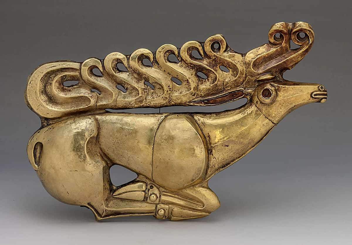 shield plaque deer scythian empire