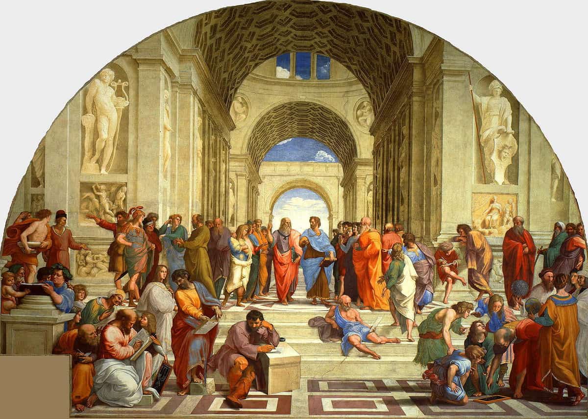 rapheal philosophers fresco painting