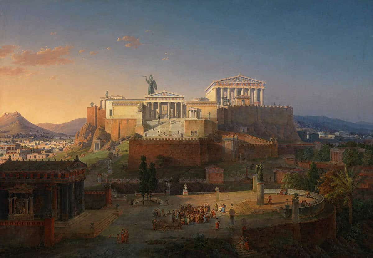 von klenze athens view painting