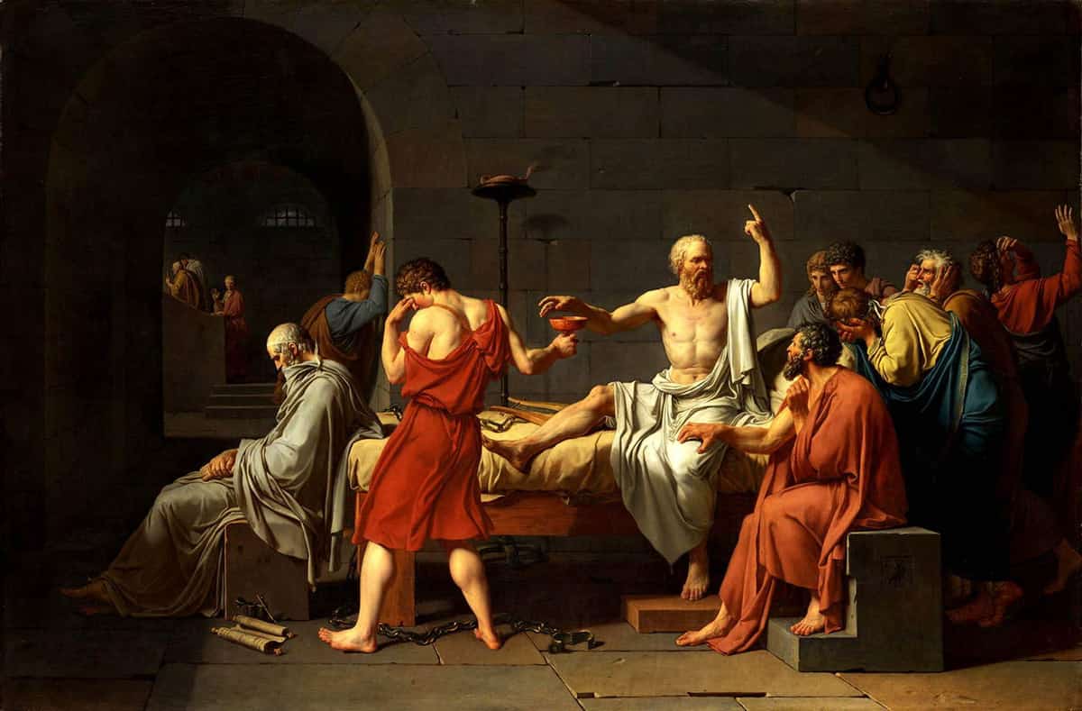 david death of socrates plato