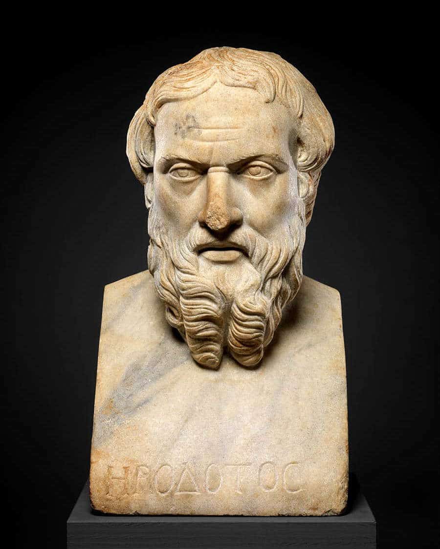 herodotus roman marble bust