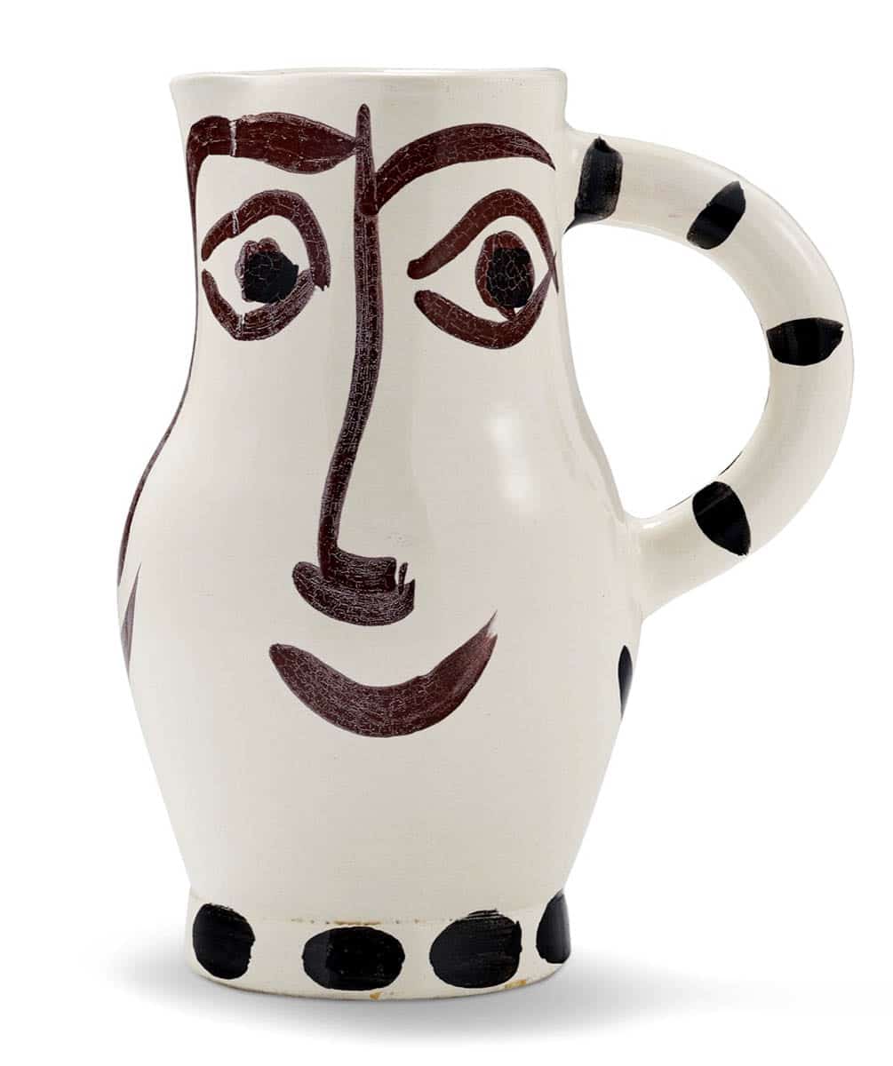 pablo picasso ceramic pitcher face