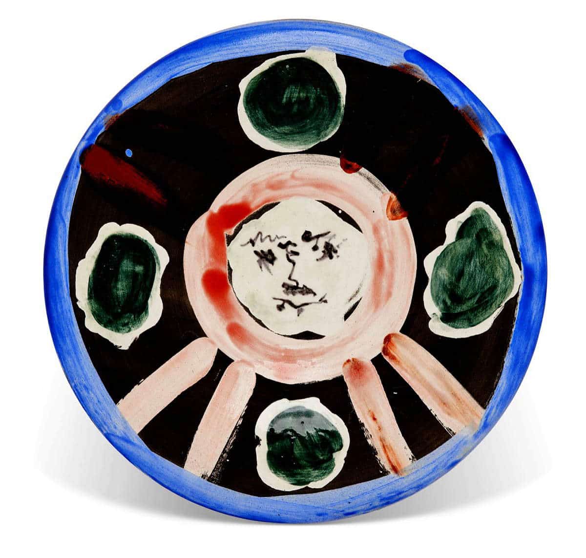 pablo picasso ceramic plate face