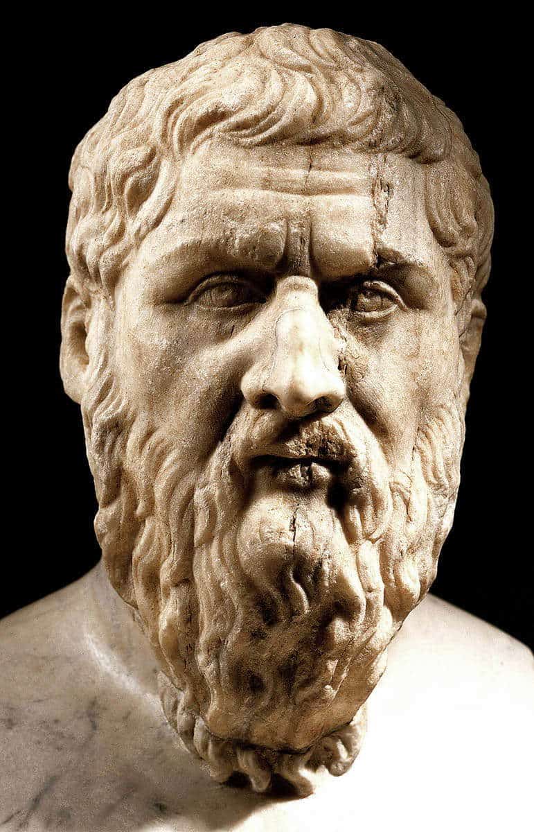 plato bust marble sculpture