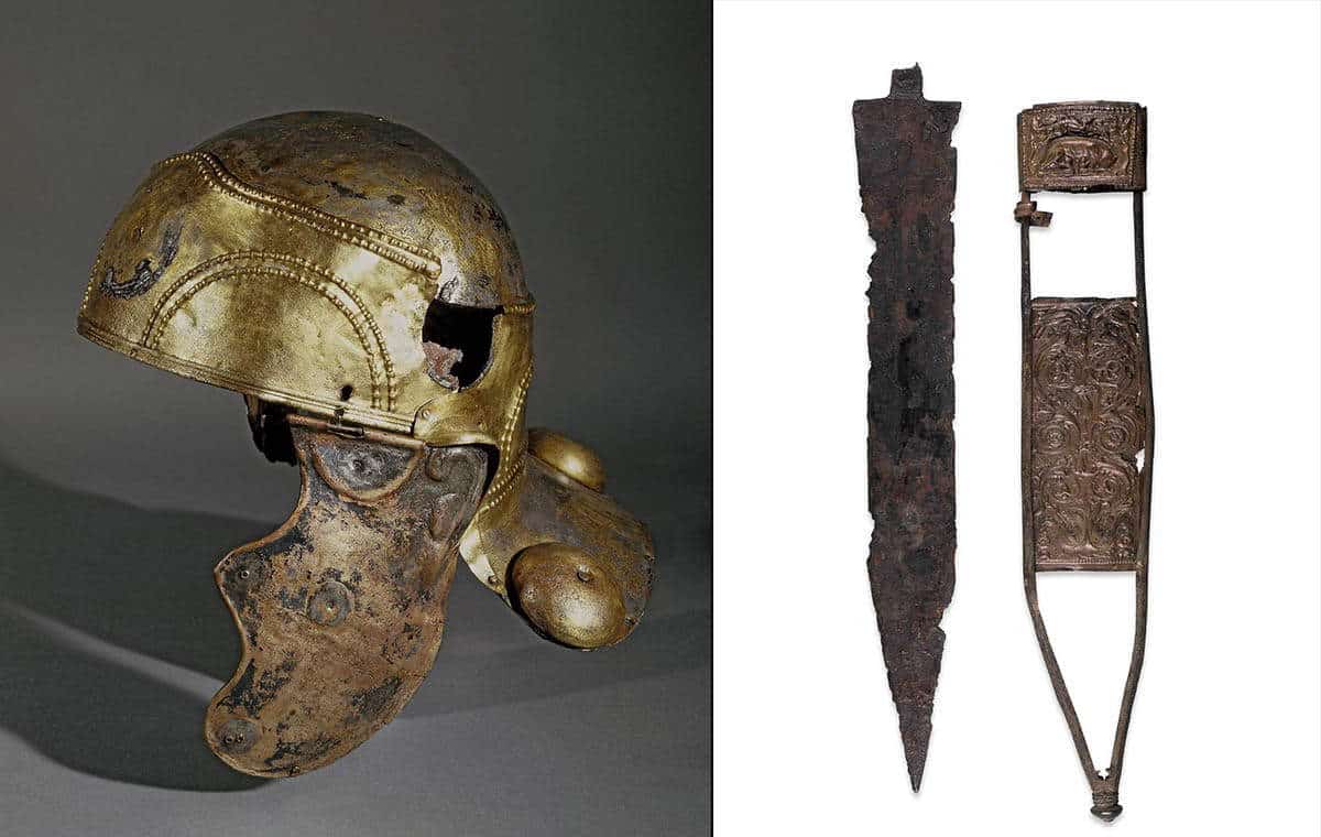 roman helmet fulham sword britain