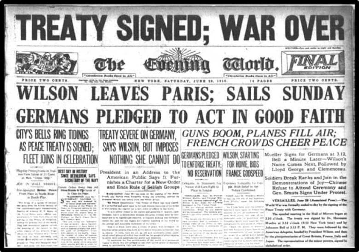 treaty of versailles 1919