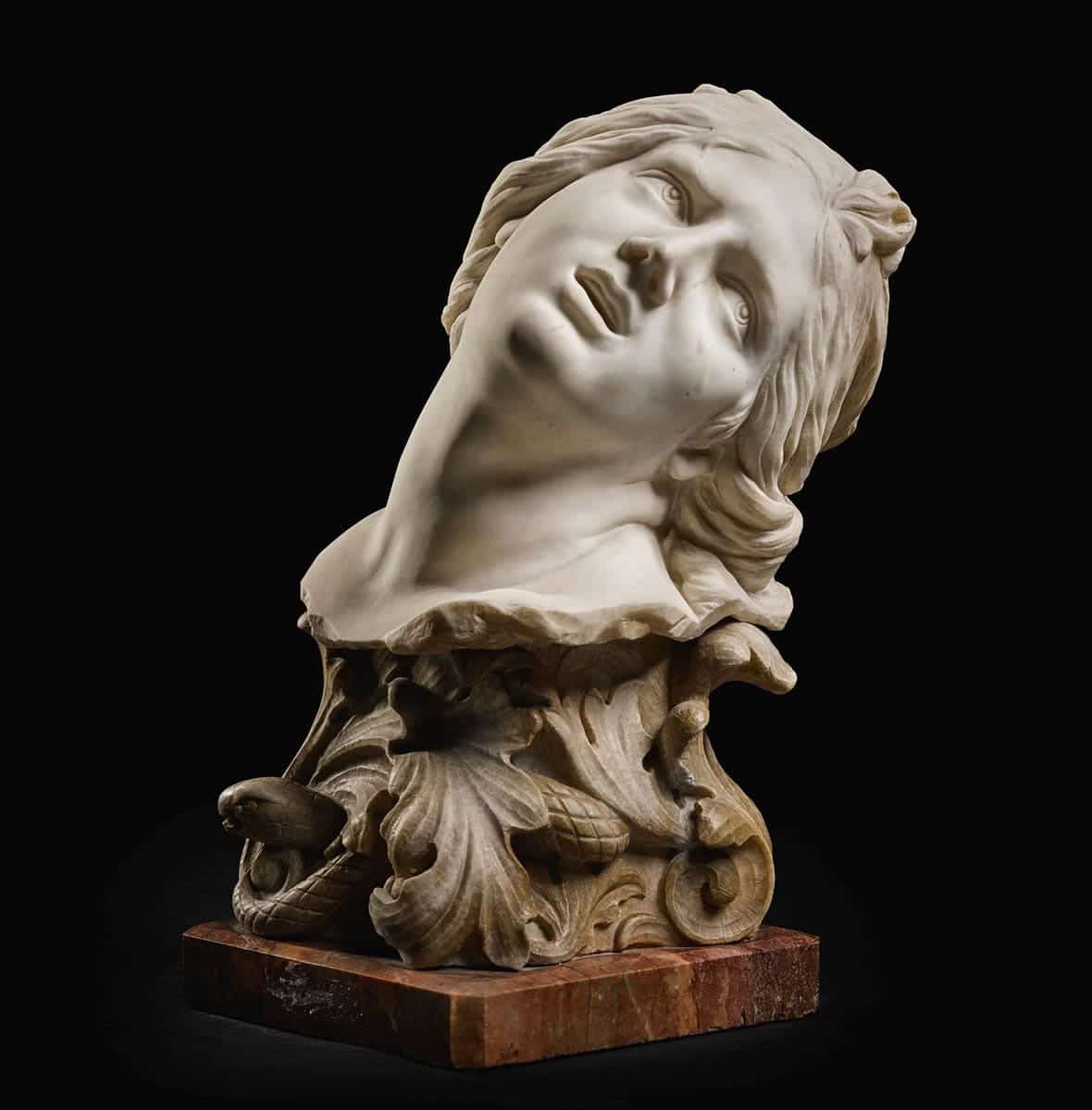 Proserpina head sculpture, based on Bernini