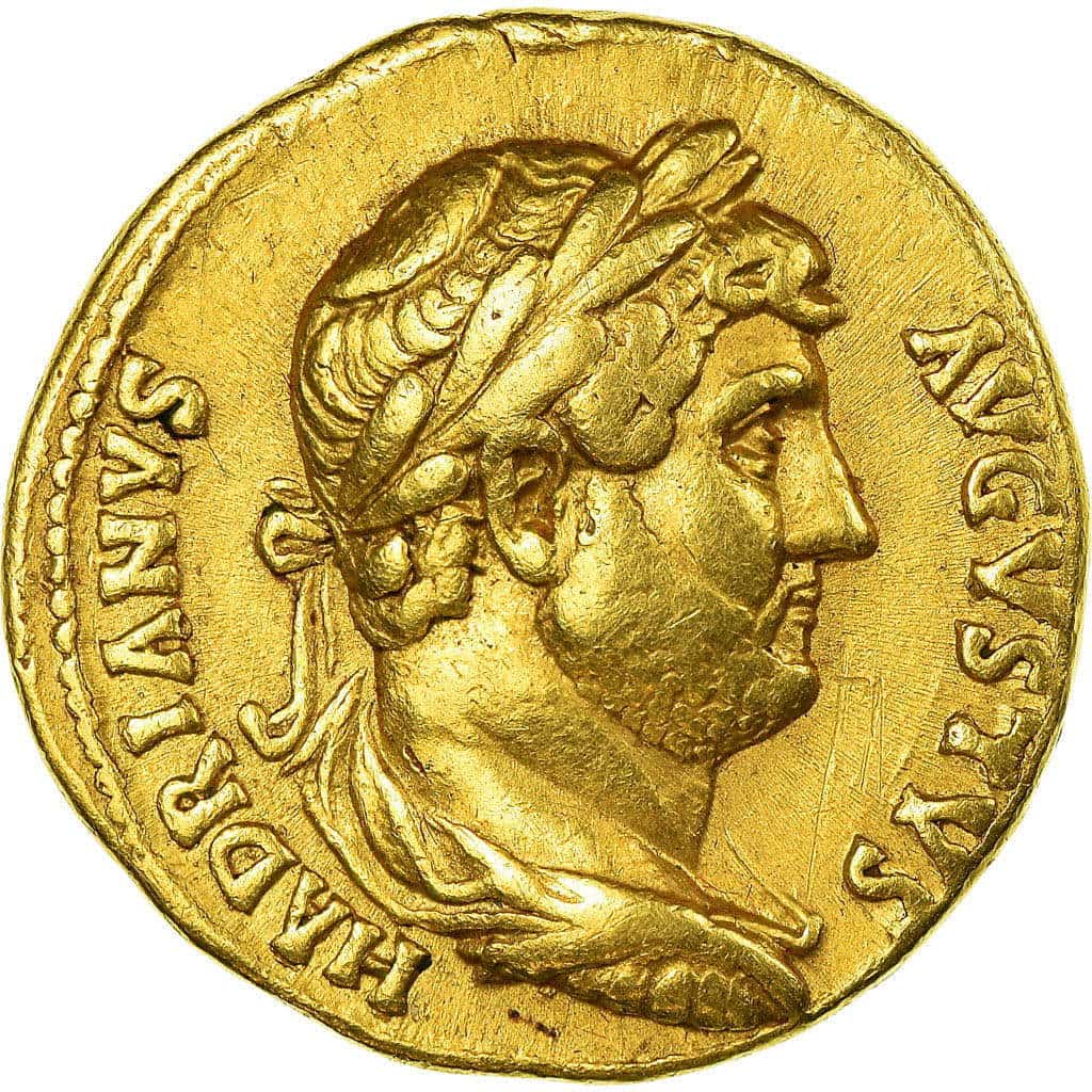 gold Roman coin Hadrian