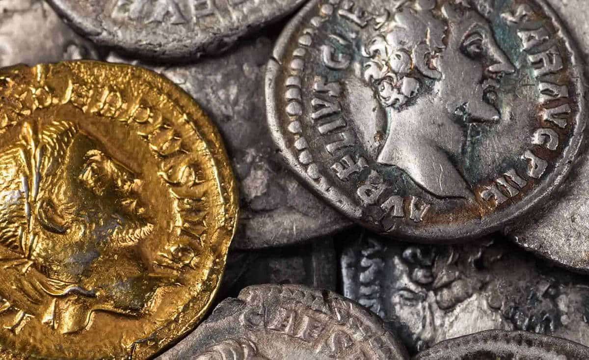 Roman coins gold silver