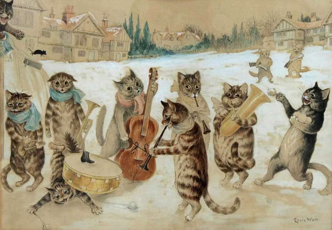 caroling cats louis wain