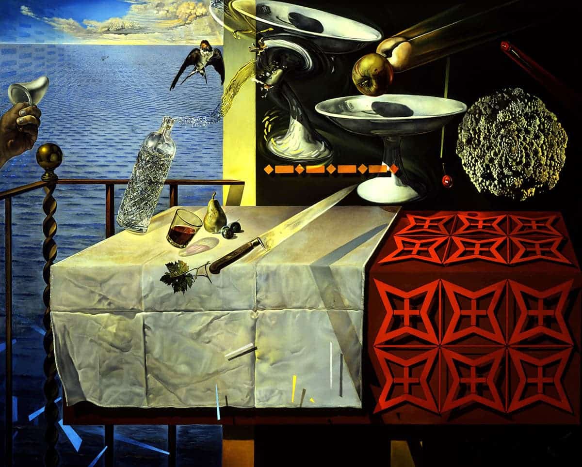 dali living still life painting