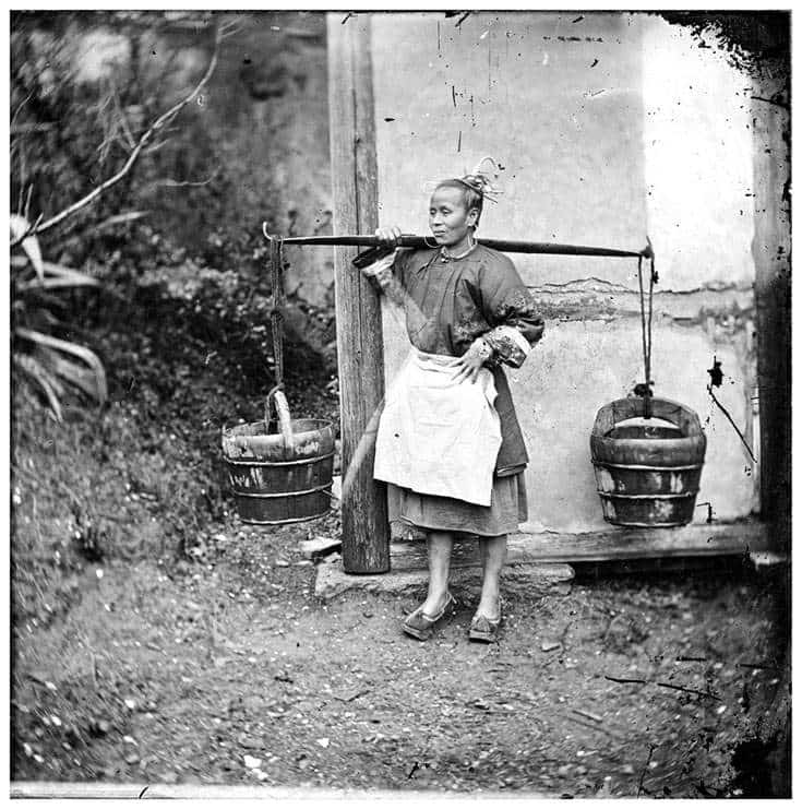 woman with night soil buckets