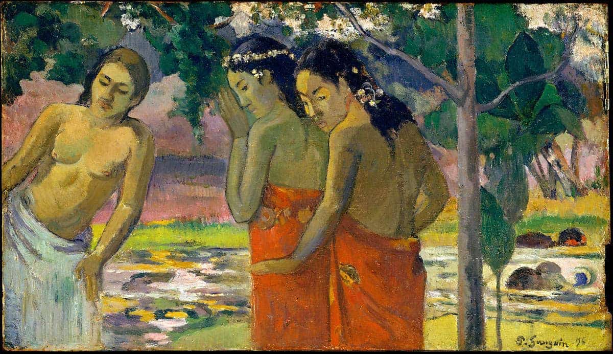 gaugin three tahitian women painting