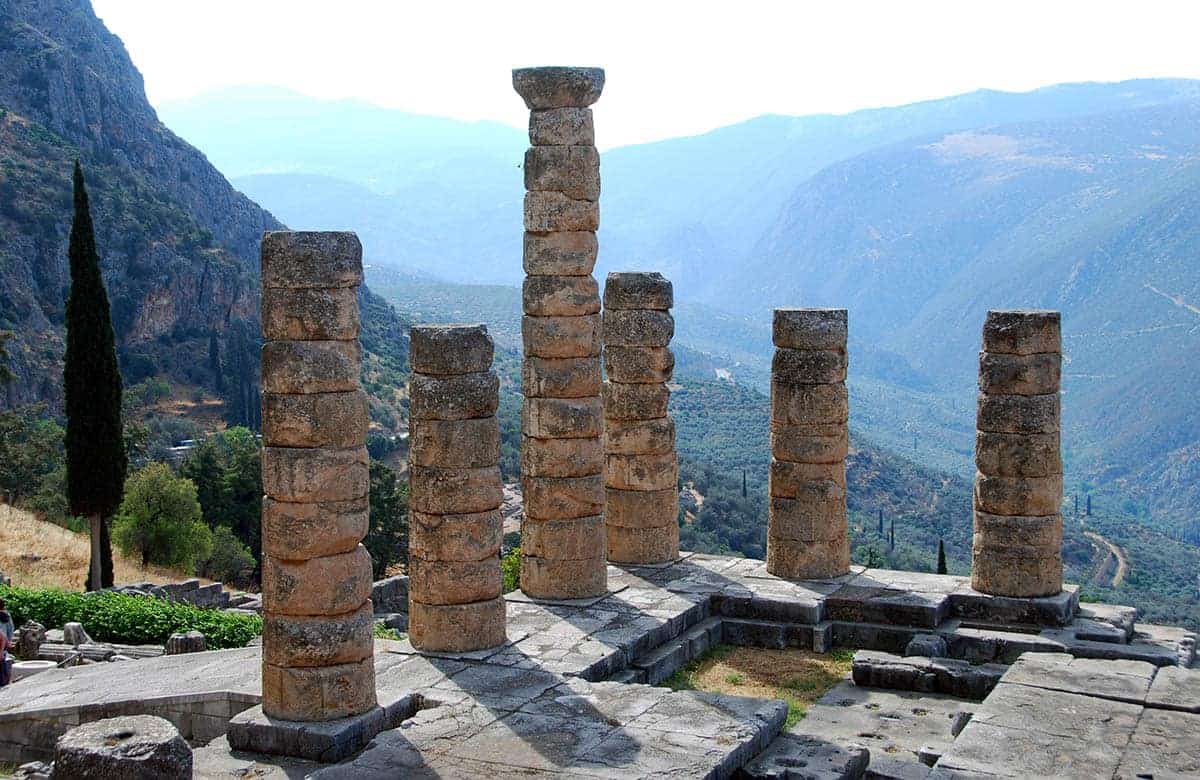 Remains of the Temple of Apollo at Delphi